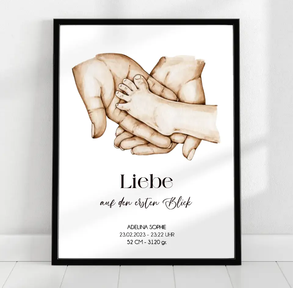 Neugeborenes mit Eltern - Poster