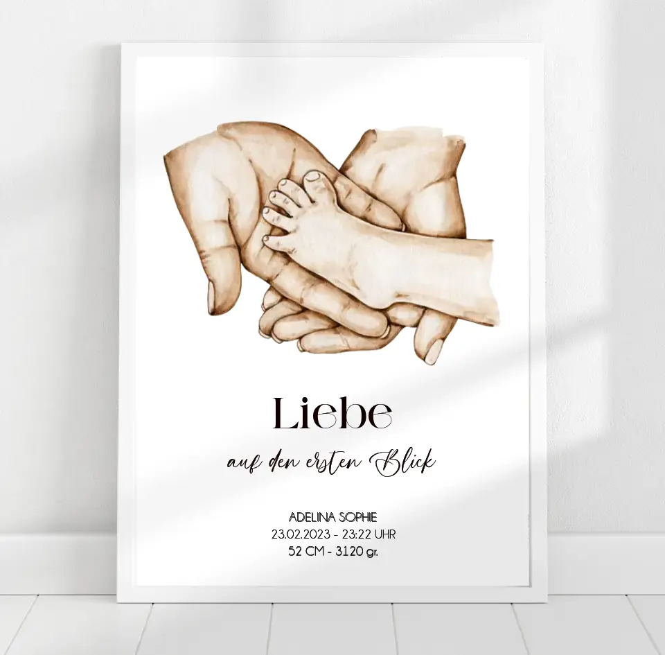Neugeborenes mit Eltern - Poster