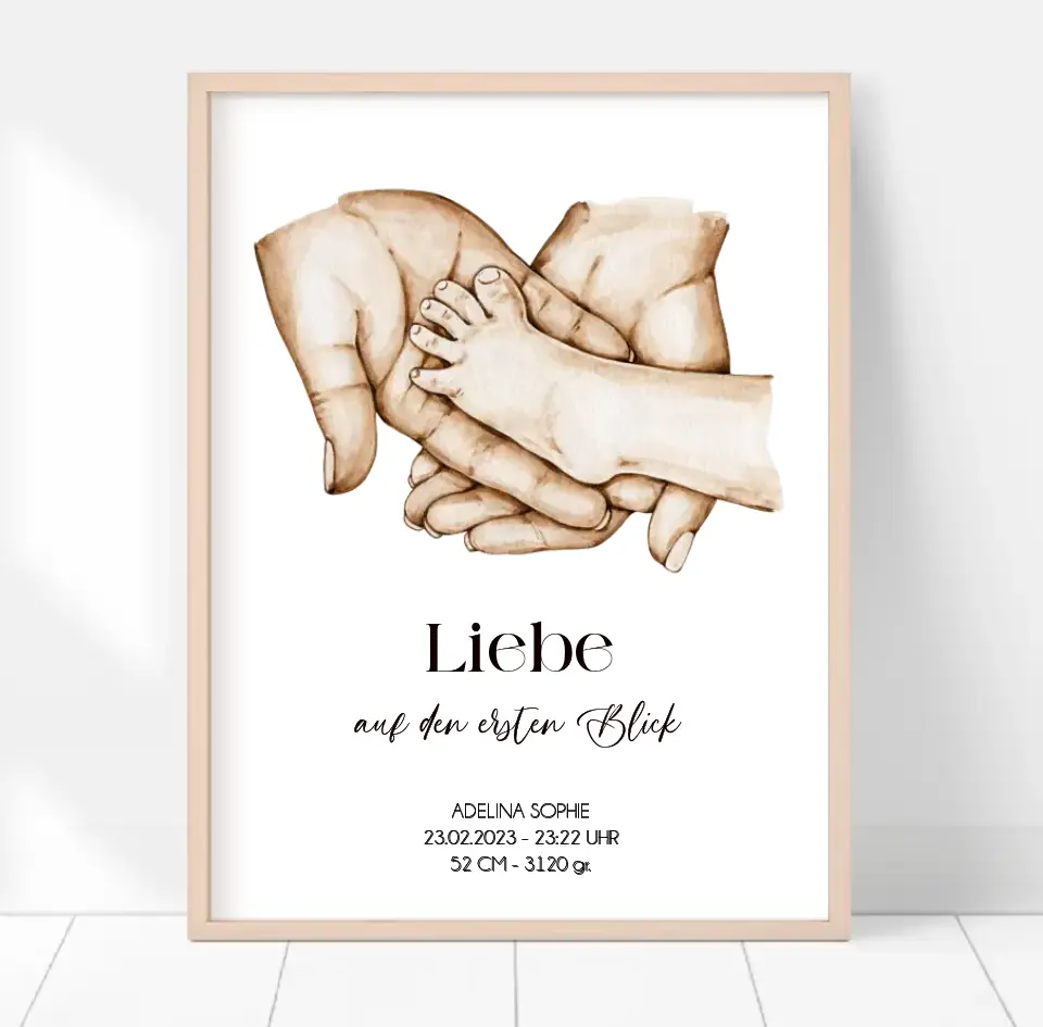 Neugeborenes mit Eltern - Poster