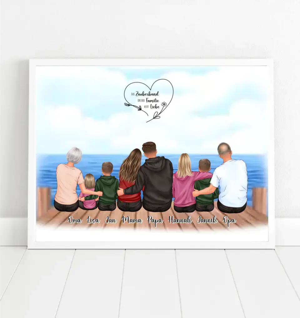 Große Familie 5-8 Personen Poster
