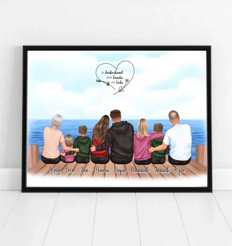 Große Familie 5-8 Personen Poster