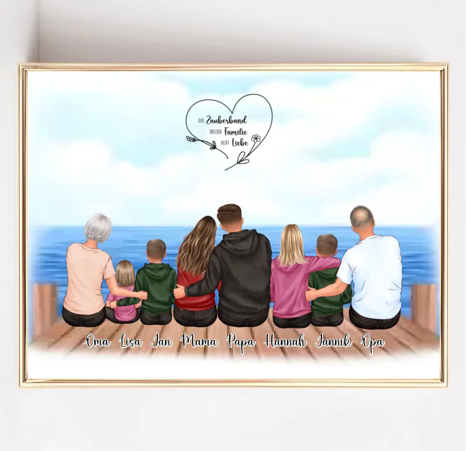 Große Familie 5-8 Personen Poster