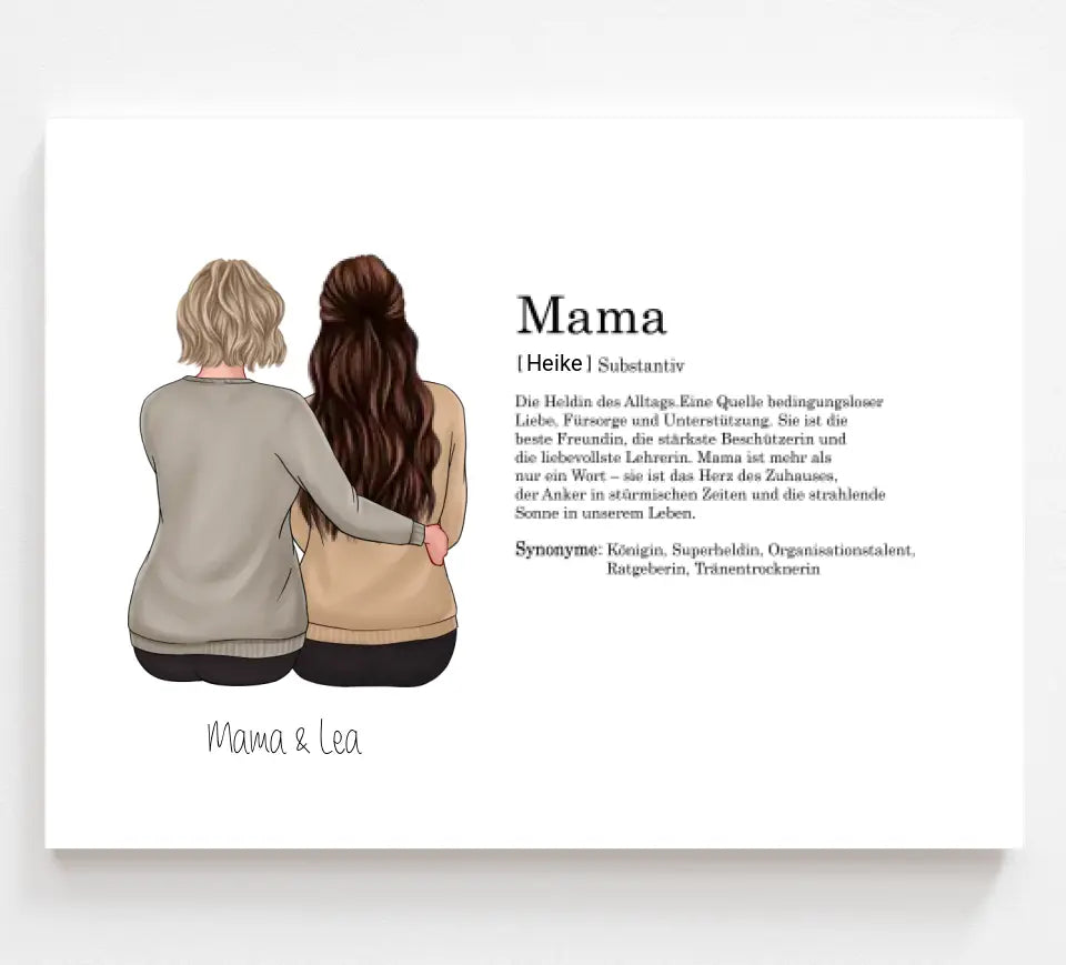 Mutter & Tochter: Definitionsposter