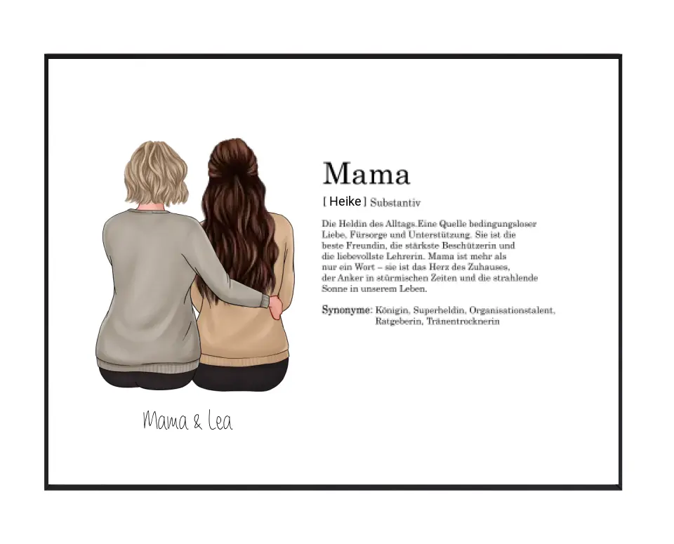 Mutter & Tochter: Definitionsposter
