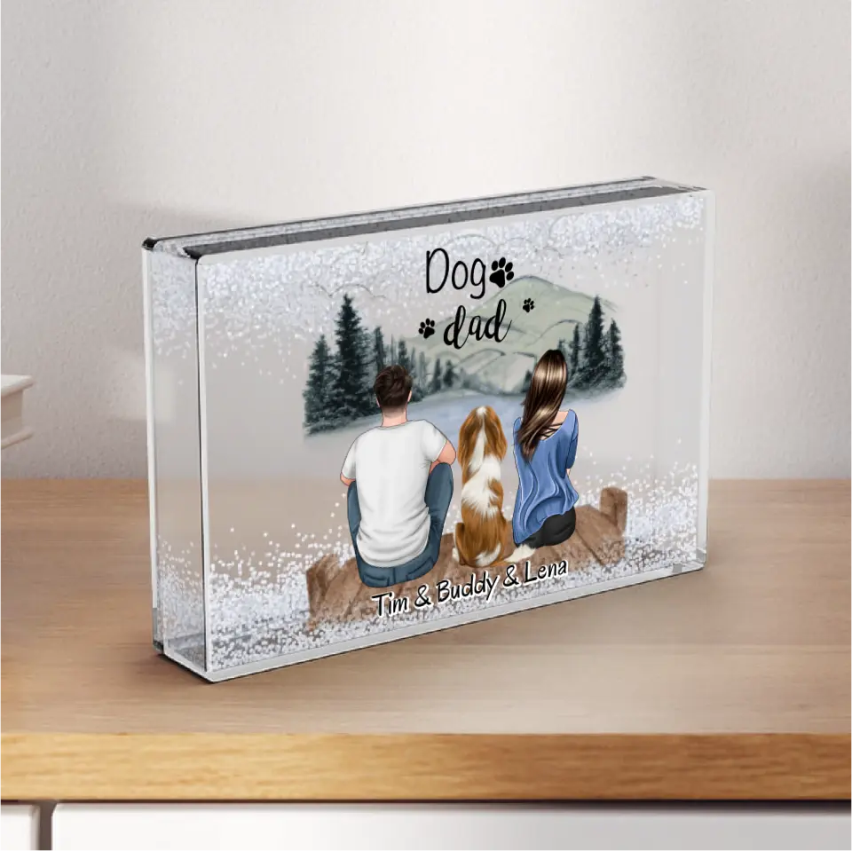 Frauchen & Herrchen mit 1-2 Haustieren - Schneekugel