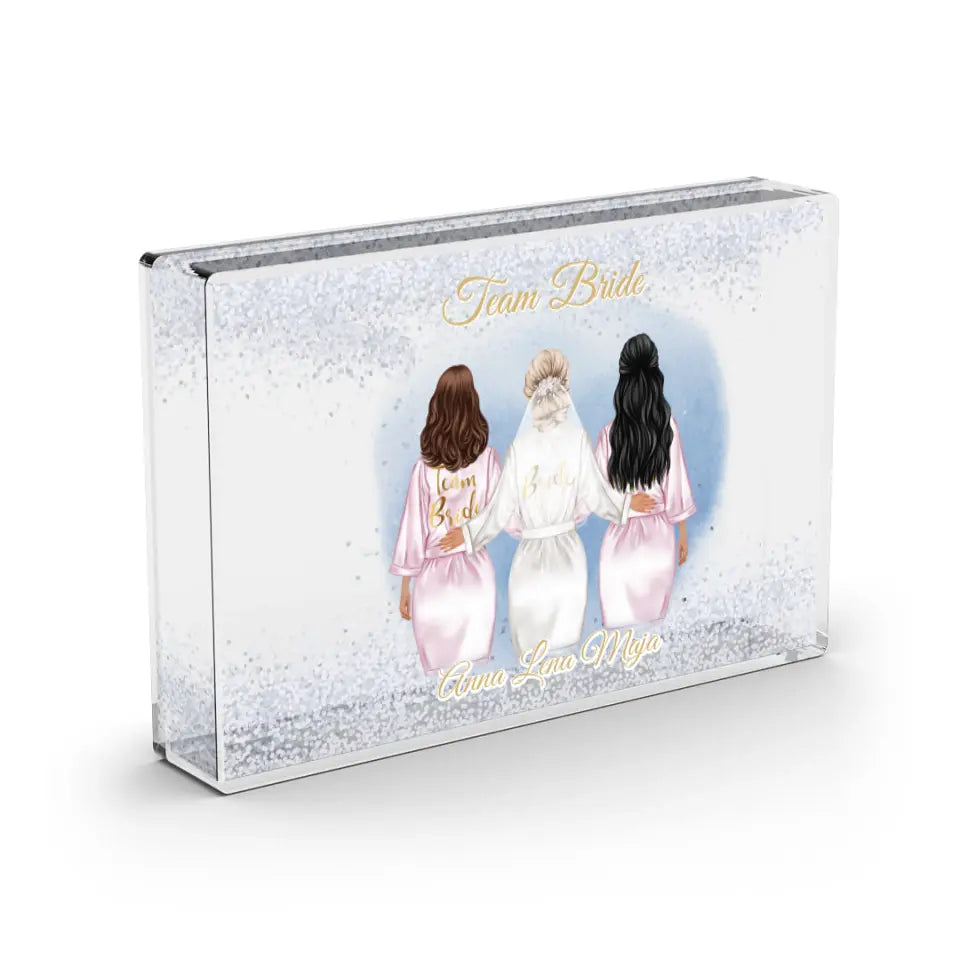 Braut & Freundinnen 2-3 Personen- Schneekugel