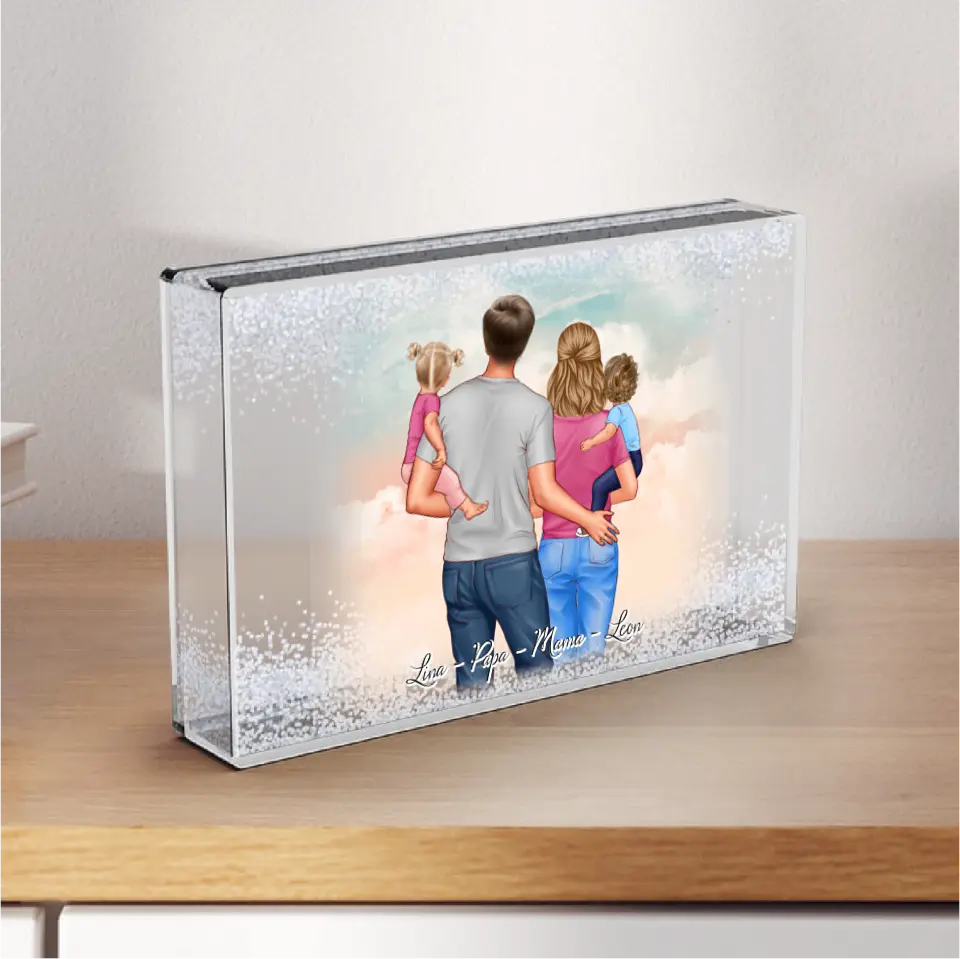 Familie mit 1-2 Kindern - Schneekugel