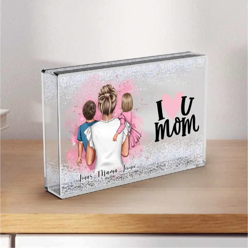 Mama mit 1-2 Kindern - Schneekugel