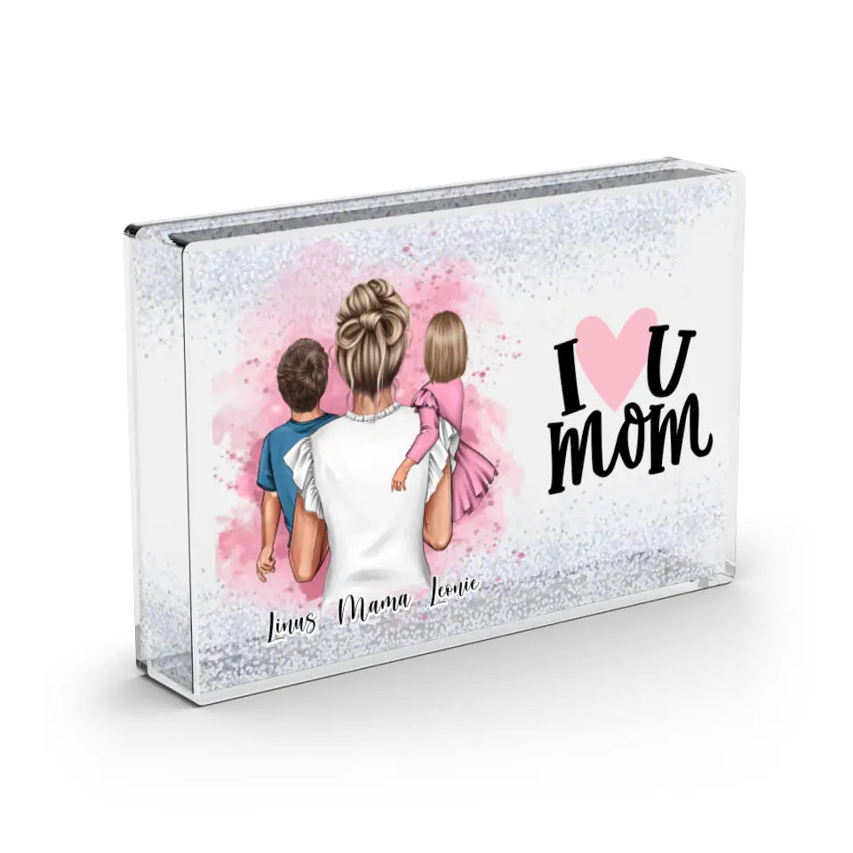 Mama mit 1-2 Kindern - Schneekugel