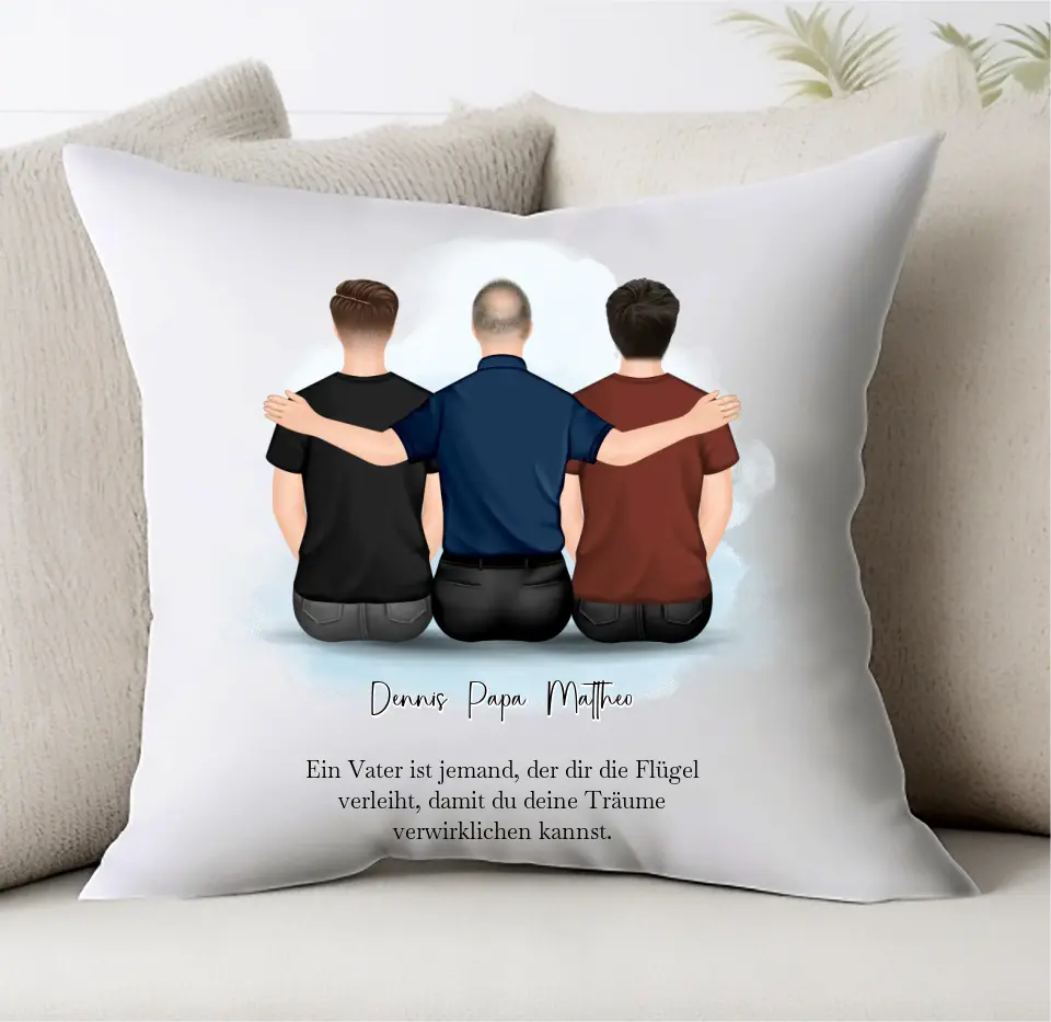 Vater & 1-2 Söhne Kissen