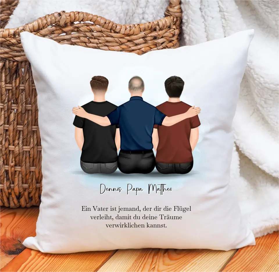 Vater & 1-2 Söhne Kissen