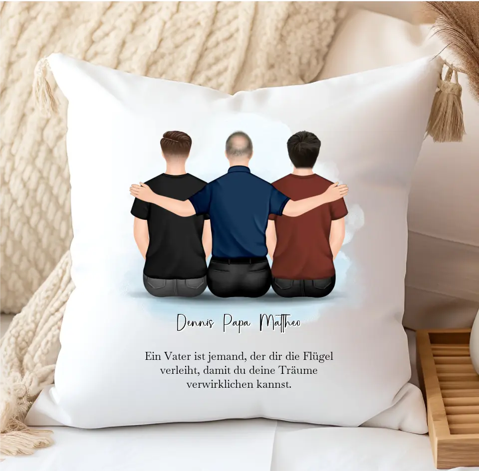 Vater & 1-2 Söhne Kissen