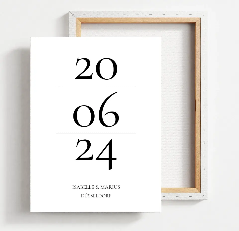 Datum, Hochzeitsgeschenk - Poster