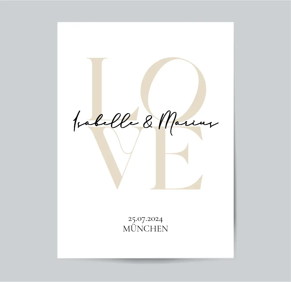 LOVE - Personalisiertes Poster