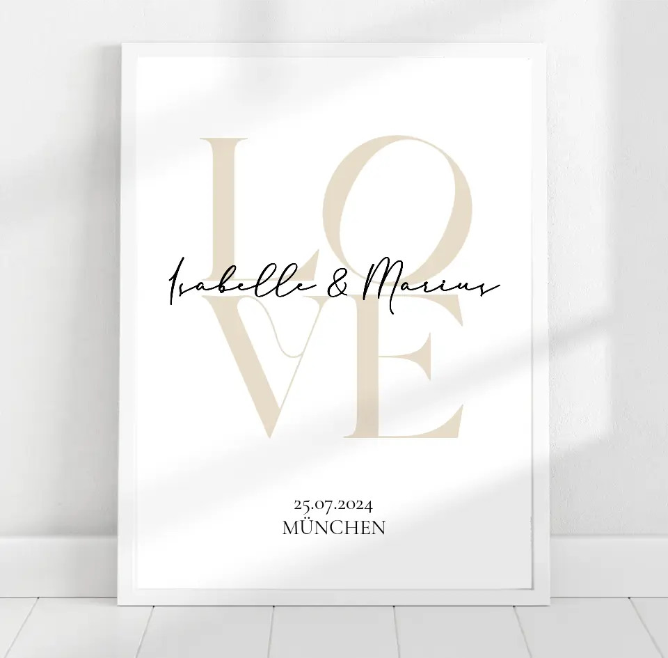 LOVE - Personalisiertes Poster