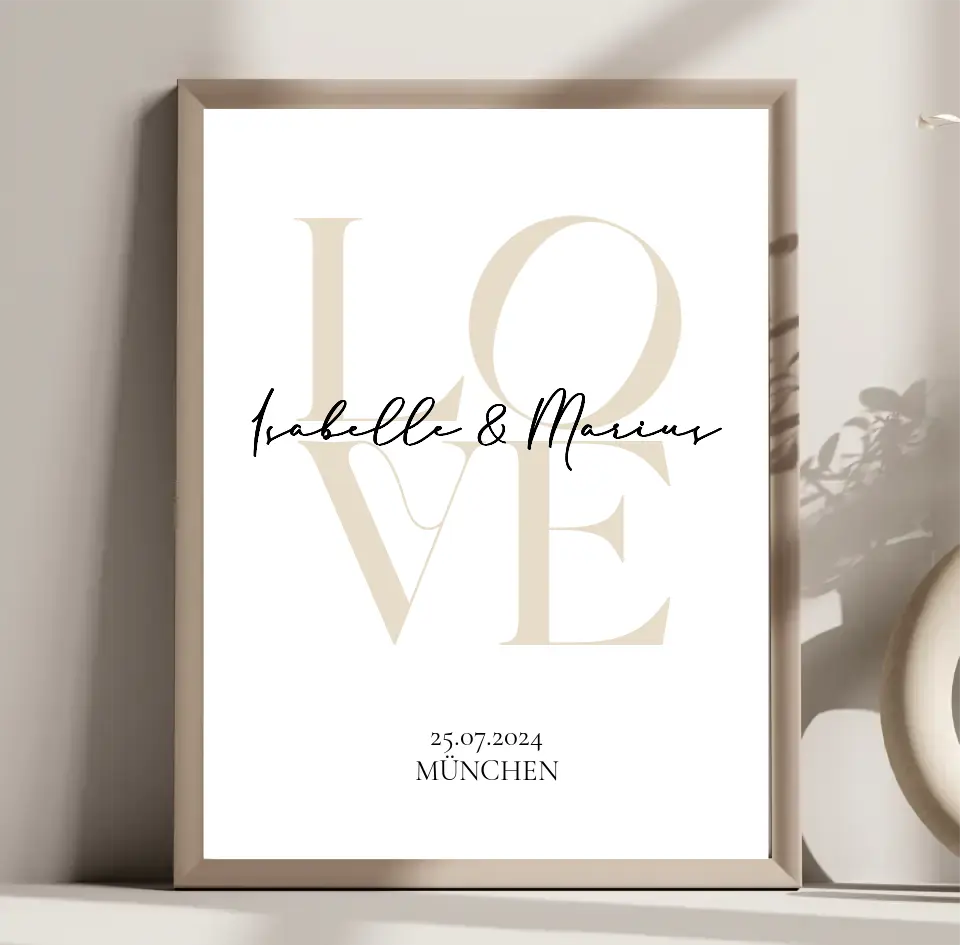 LOVE - Personalisiertes Poster