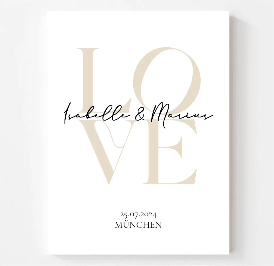 LOVE - Personalisiertes Poster