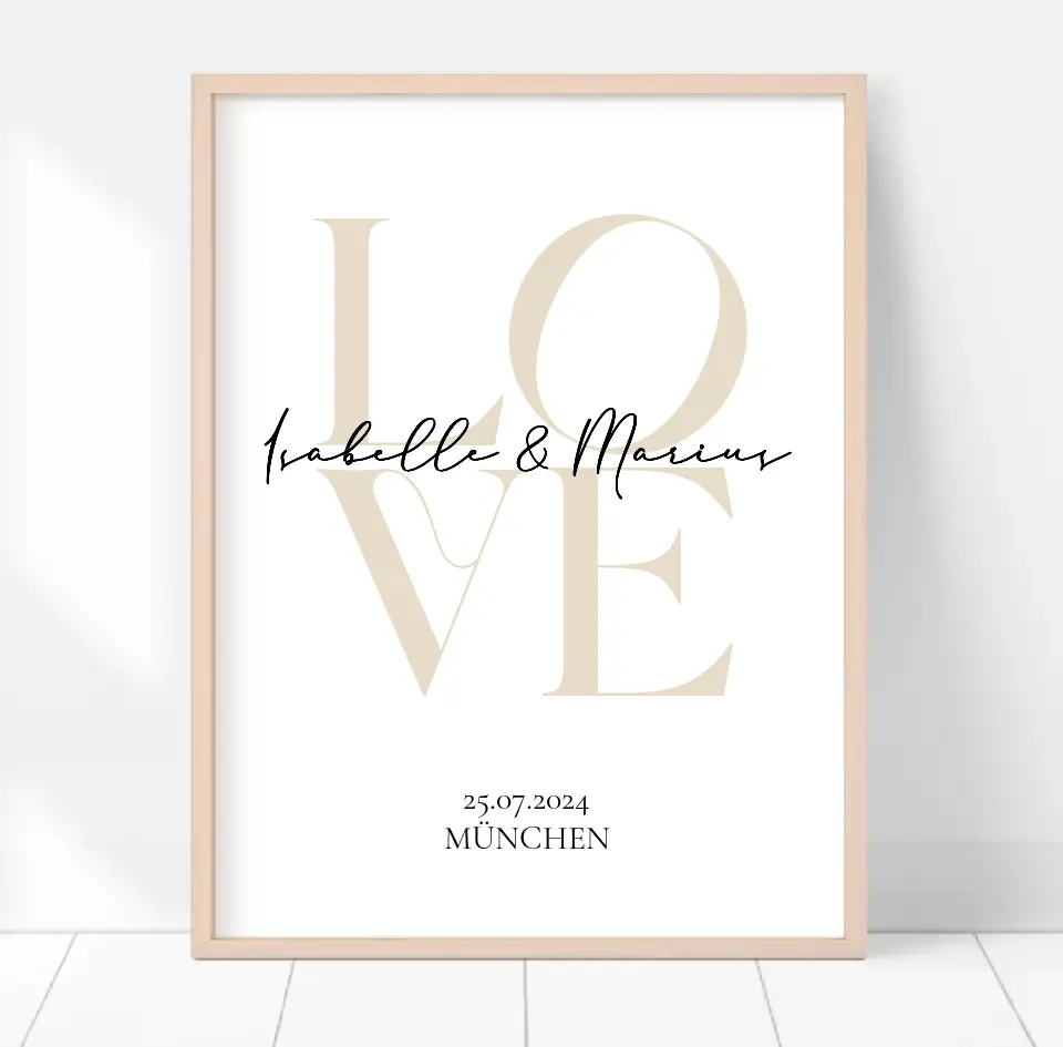 LOVE - Personalisiertes Poster