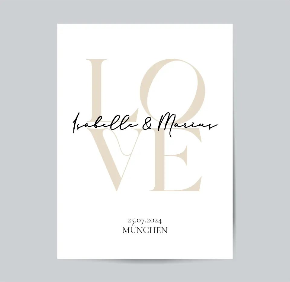 LOVE - Personalisiertes Poster