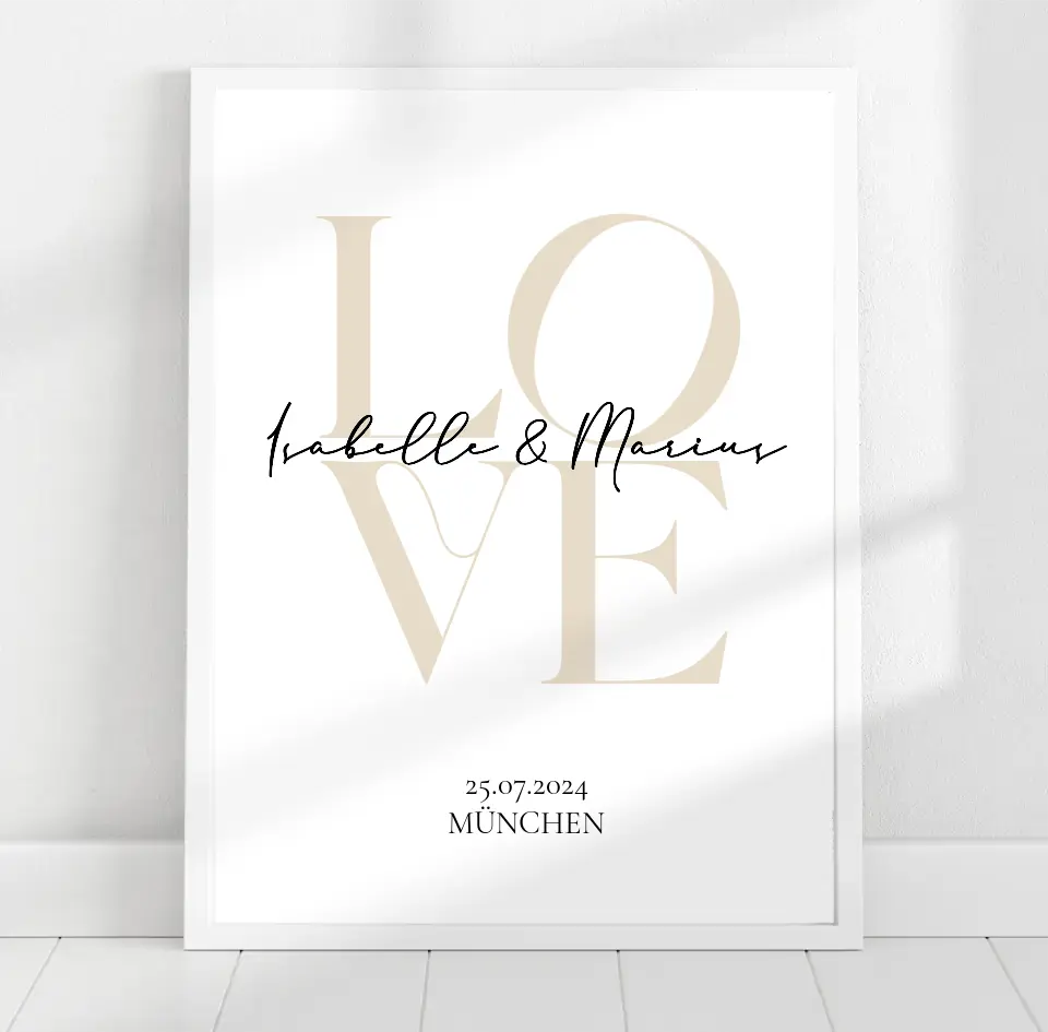 LOVE - Personalisiertes Poster