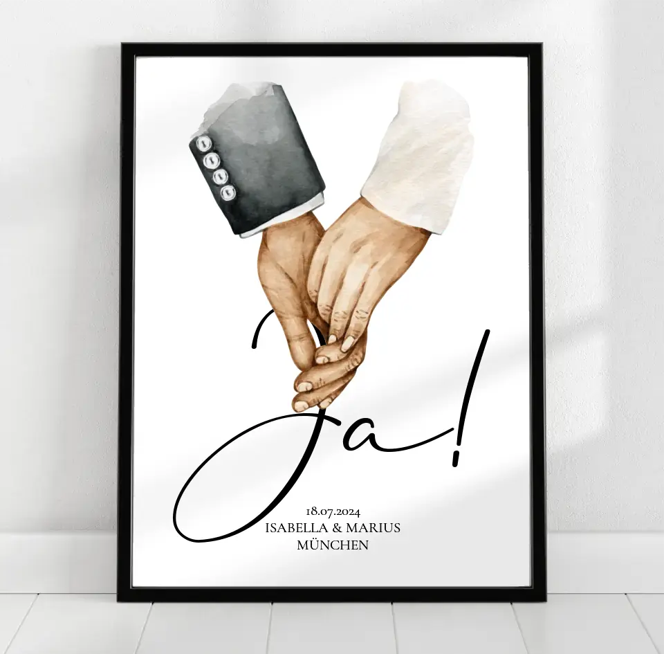 JA! Hochzeitsposter