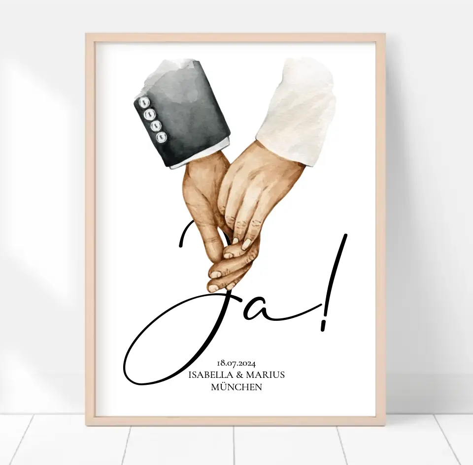 JA! Hochzeitsposter