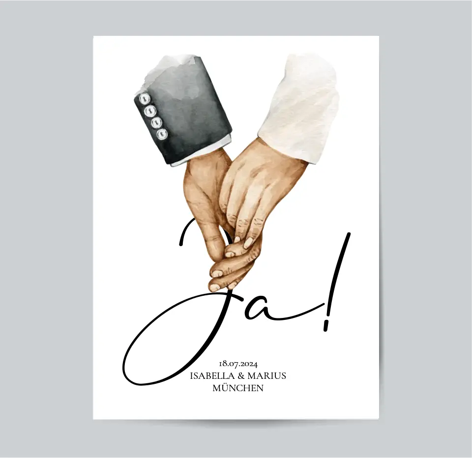JA! Hochzeitsposter