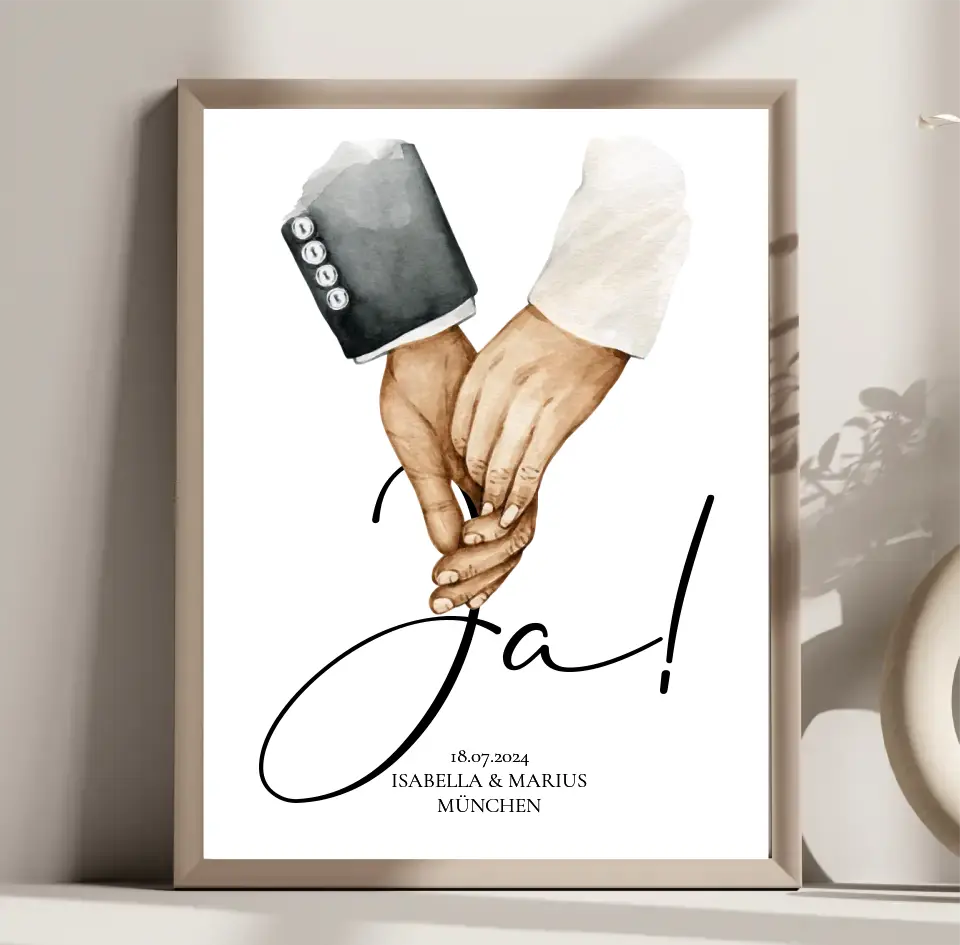 JA! Hochzeitsposter