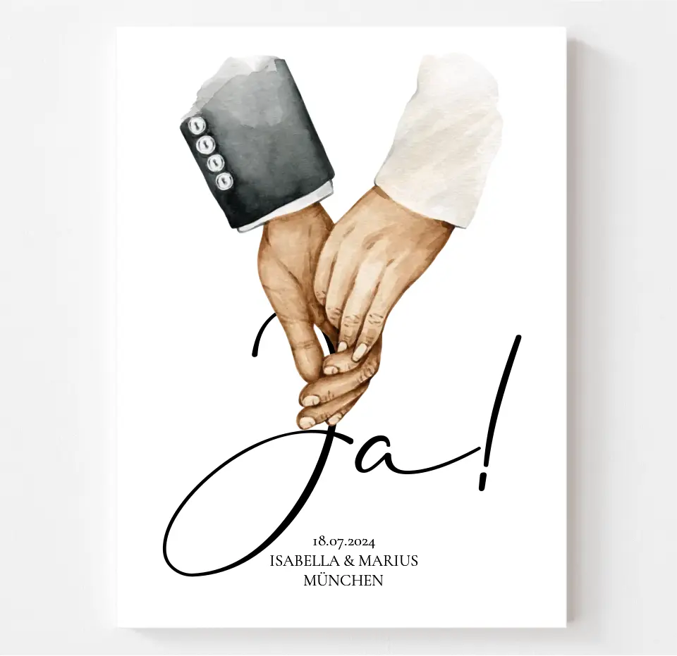 JA! Hochzeitsposter