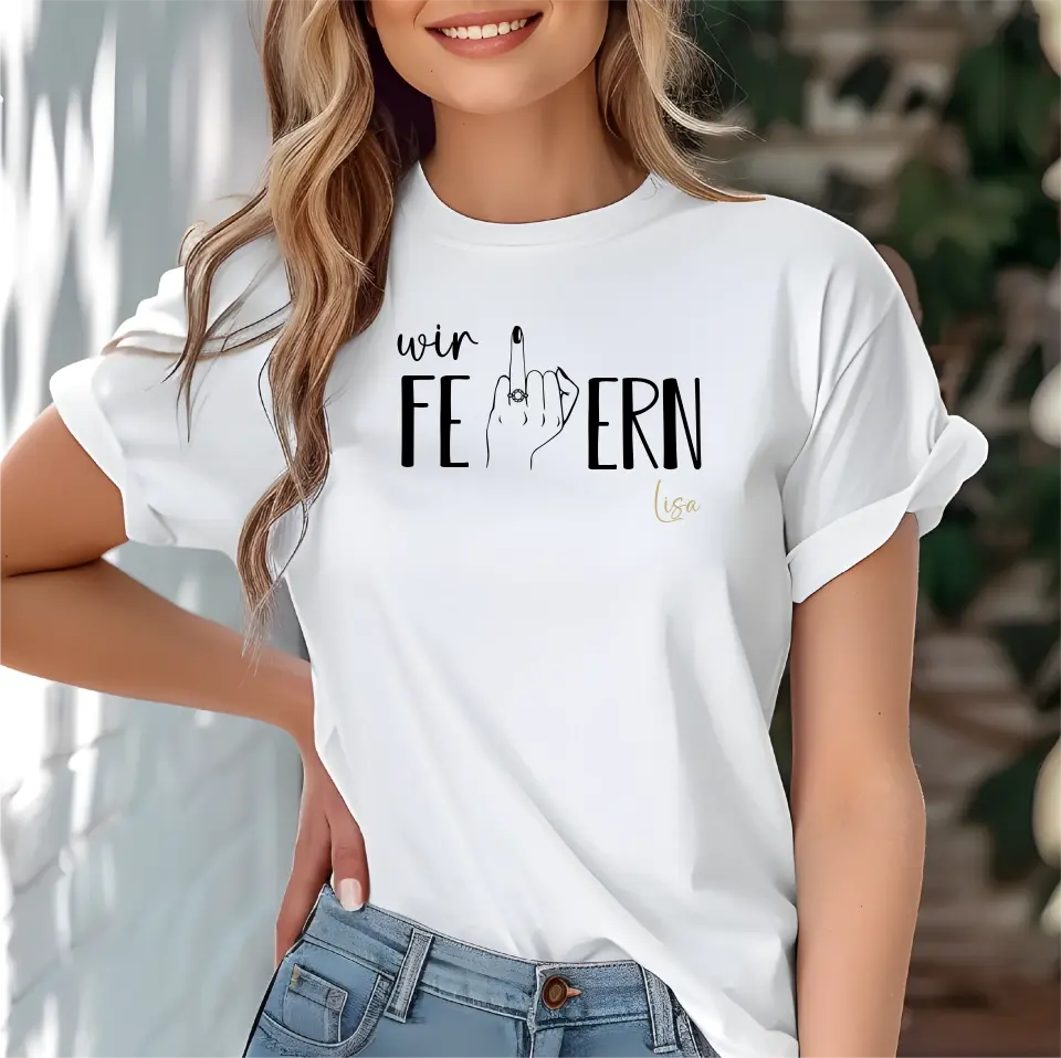 wir feiern - T-Shirt