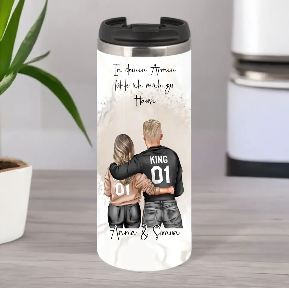 Paar Tasse / Thermobecher, Geschenk Paar, Geschenk Freund, Geschenk Freundin