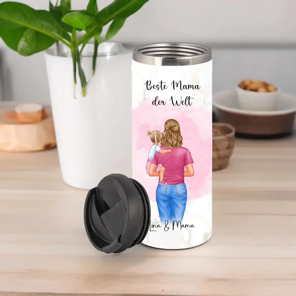 Mama mit 1 oder 2 Babys Tasse / Thermobecher