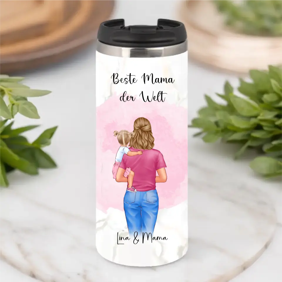 Mama mit 1 oder 2 Babys Tasse / Thermobecher