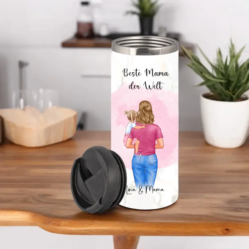 Mama mit 1 oder 2 Babys Tasse / Thermobecher