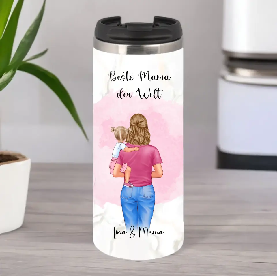 Mama mit 1 oder 2 Babys Tasse / Thermobecher
