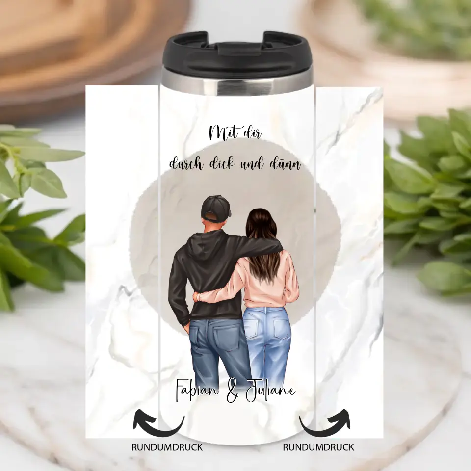 Personalisierte Paar Tasse / Thermobecher