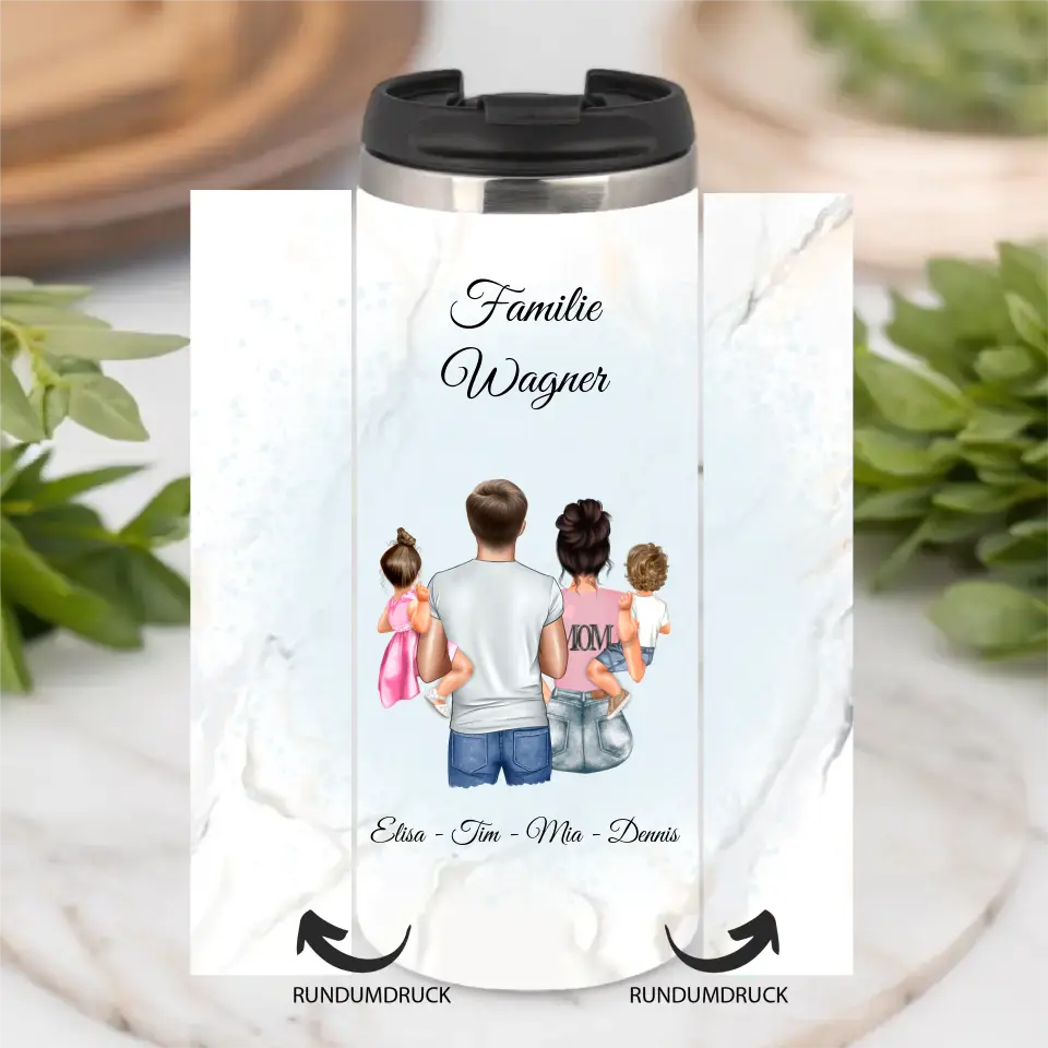 Mama Papa & 2 Babys Tasse / Thermobecher