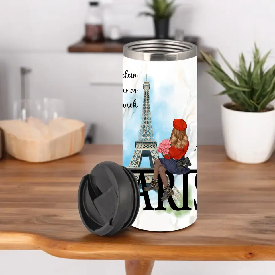 Stadt Liebe - Personalisierte Freundin Tasse / Thermobecher