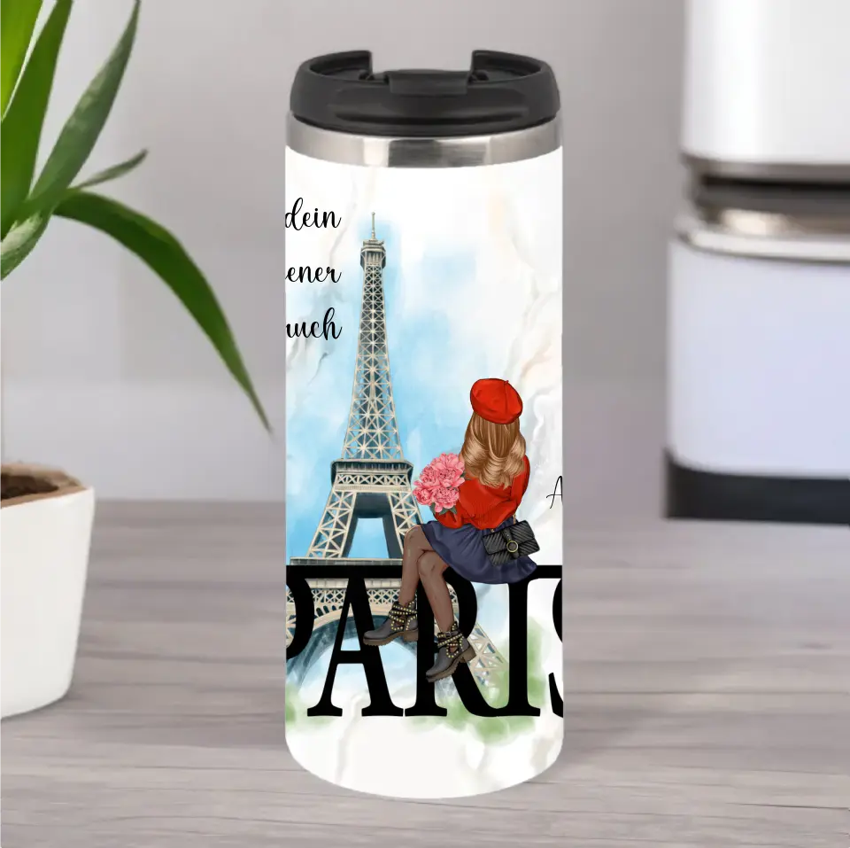 Stadt Liebe - Personalisierte Freundin Tasse / Thermobecher