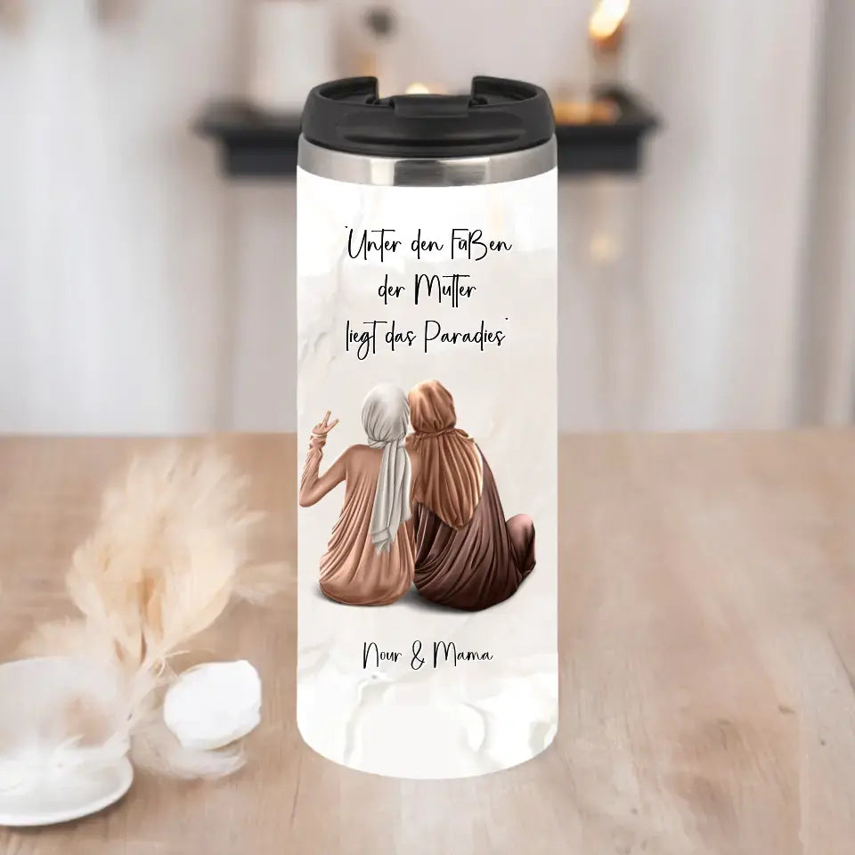 Muslim Mama & 1-3 Töchter Tasse / Thermobecher