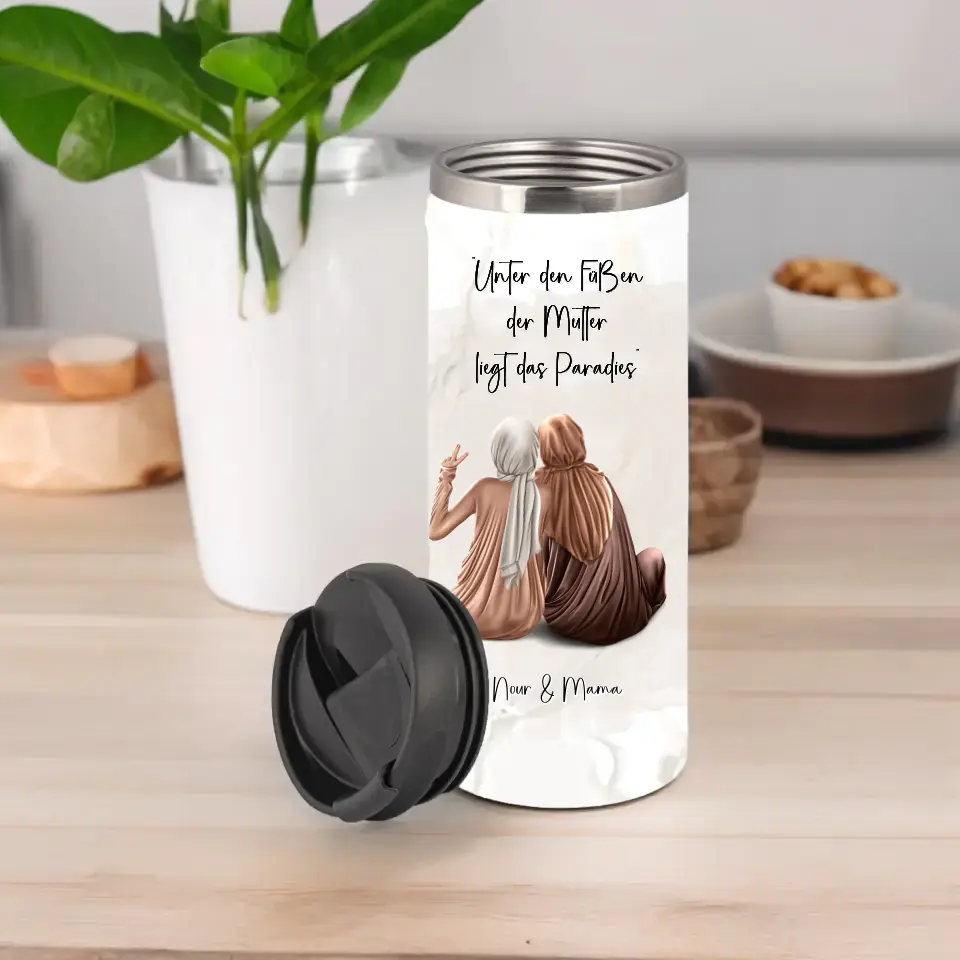 Muslim Mama & 1-3 Töchter Tasse / Thermobecher