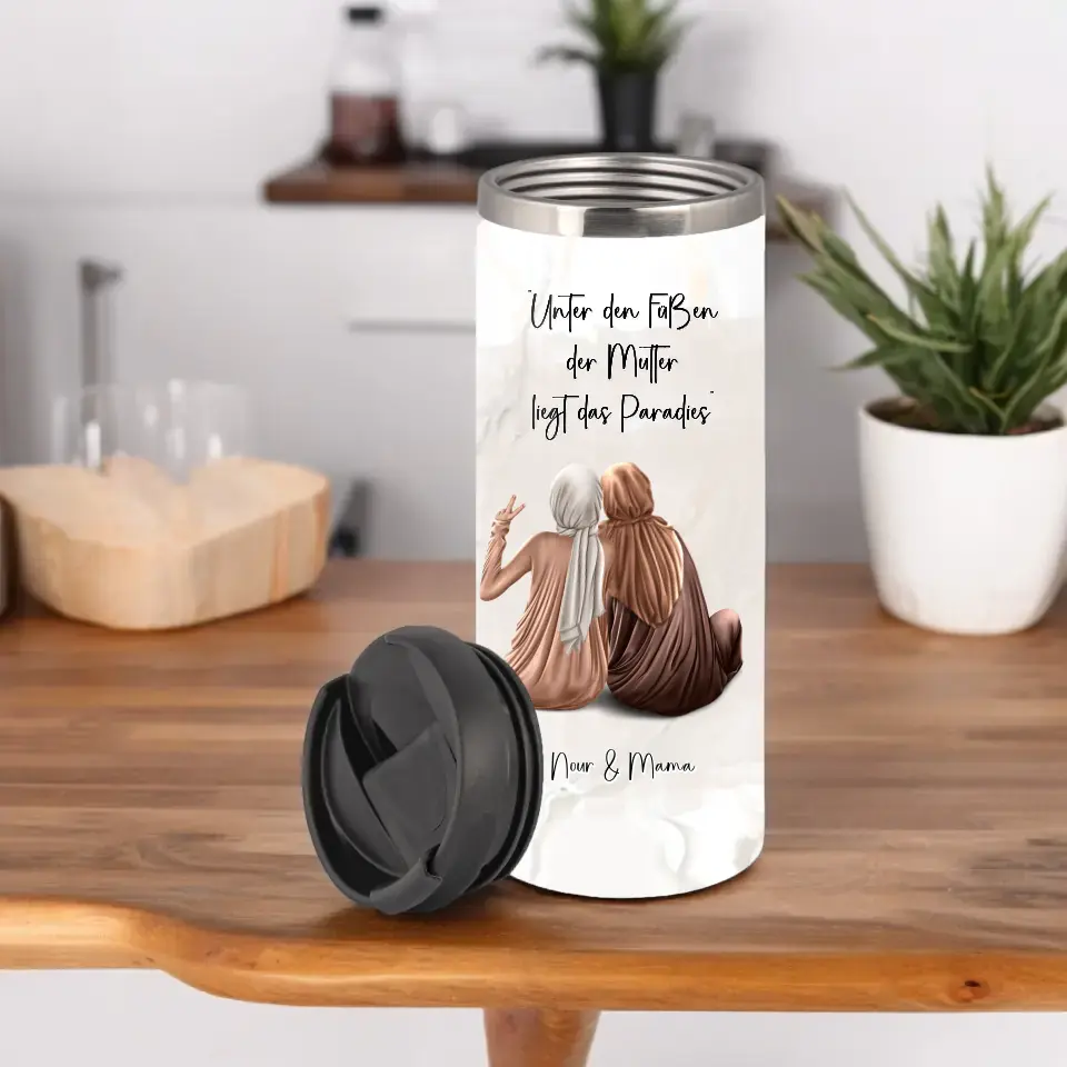 Muslim Mama & 1-3 Töchter Tasse / Thermobecher