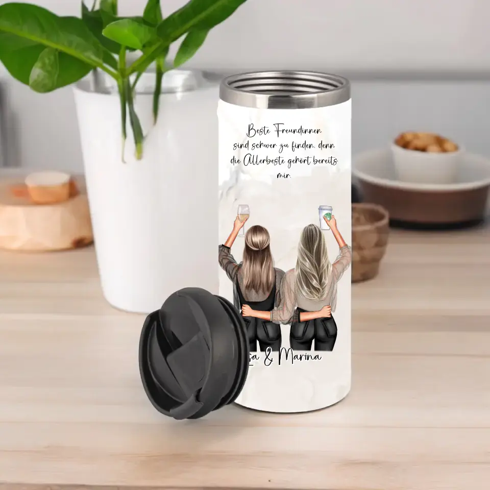 Personalisierte 2-3 Freundinnen Tasse / Thermobecher