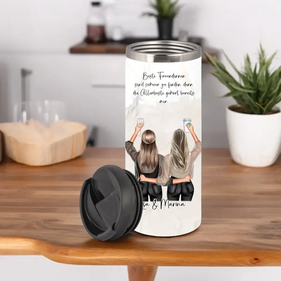 Personalisierte 2-3 Freundinnen Tasse / Thermobecher
