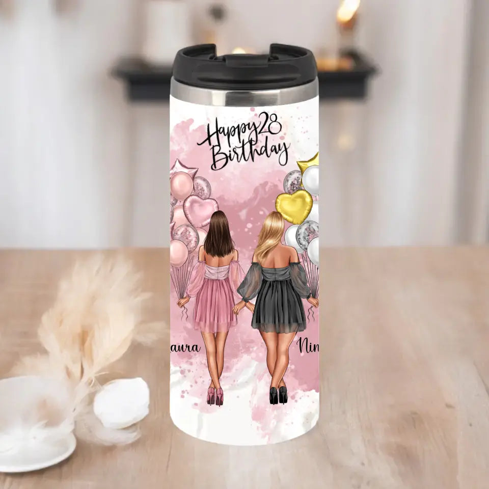 Birthday Freundinnen Personalisiert Tasse / Thermobecher