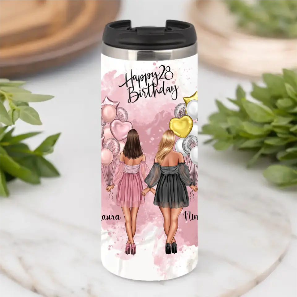 Birthday Freundinnen Personalisiert Tasse / Thermobecher