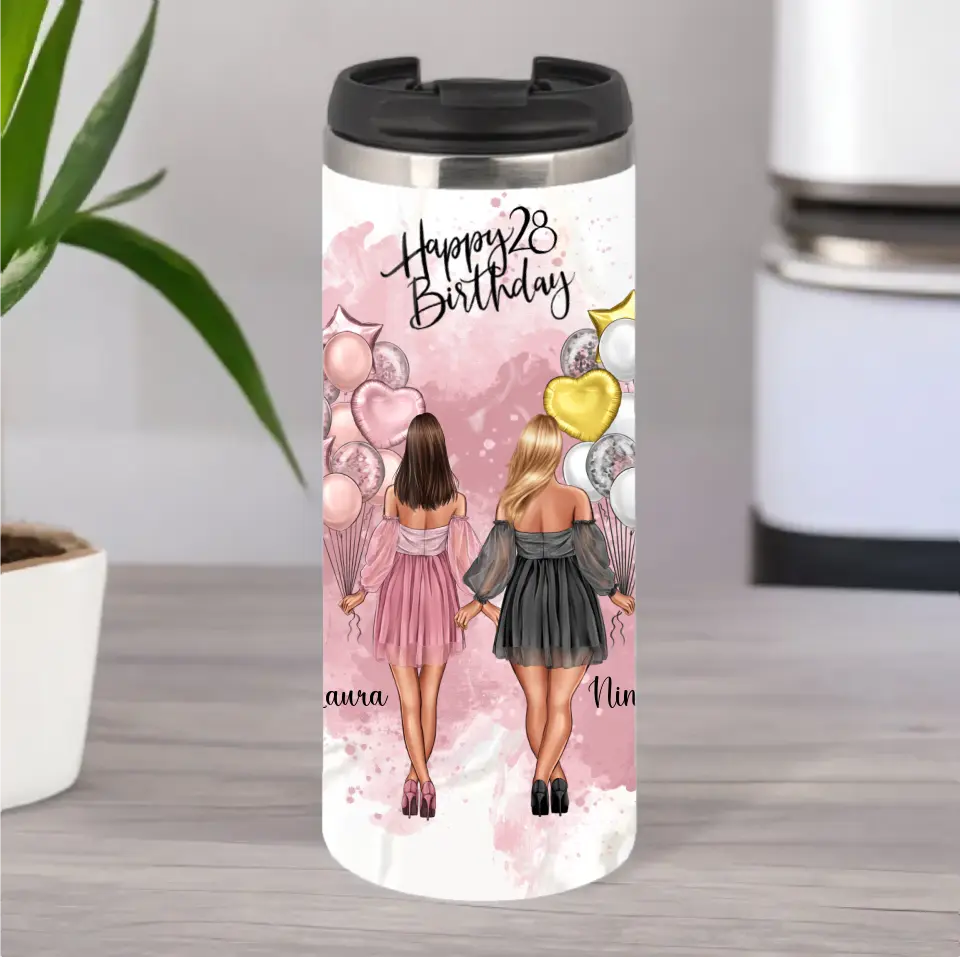 Birthday Freundinnen Personalisiert Tasse / Thermobecher