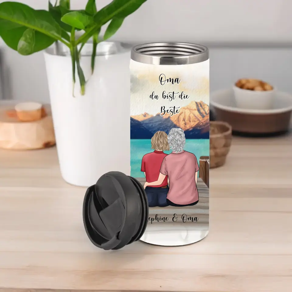 Oma & Enkelin Tasse / Thermobecher Personalisiert