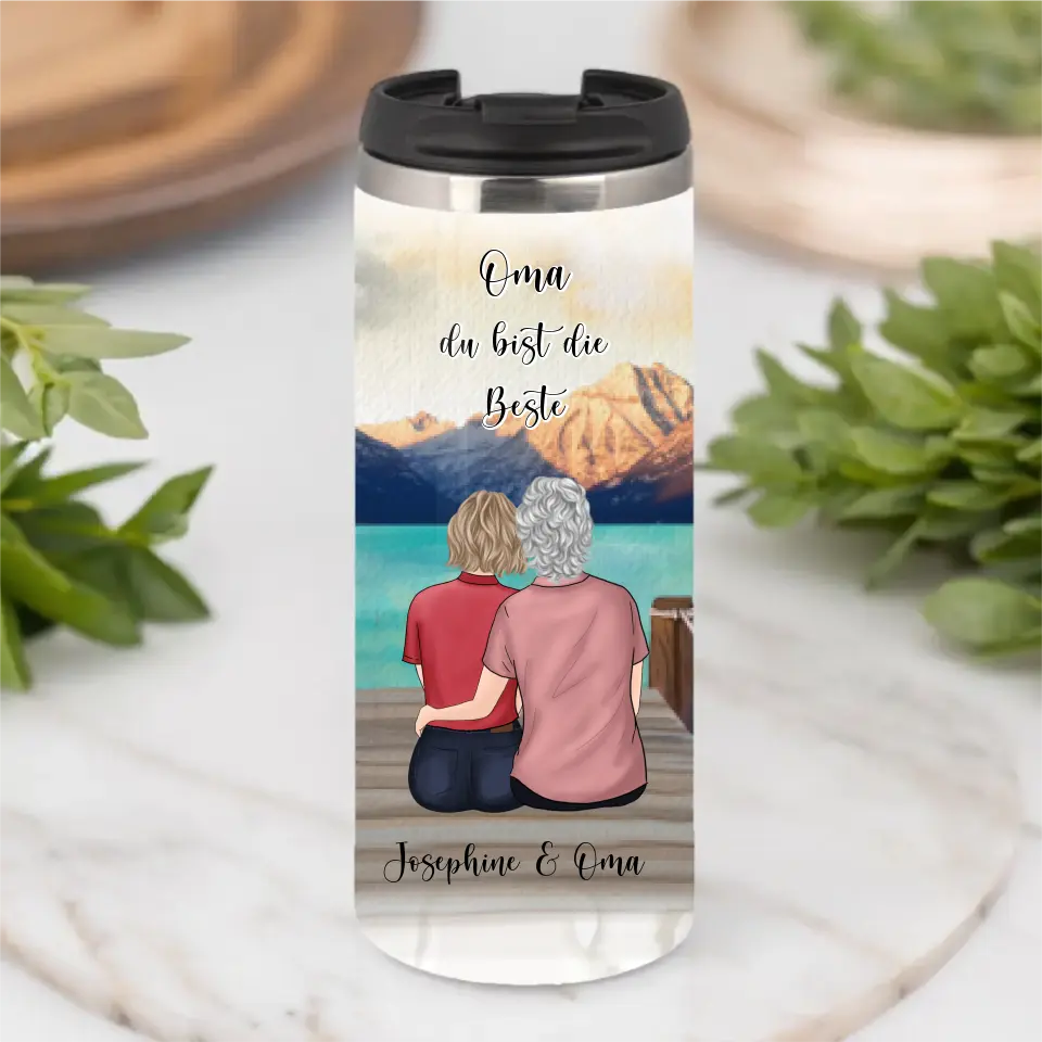 Oma & Enkelin Tasse / Thermobecher Personalisiert