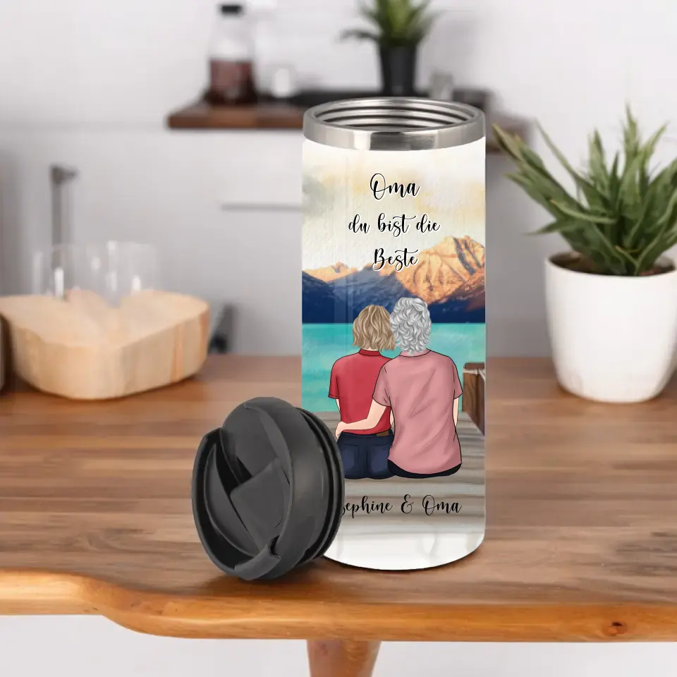 Oma & Enkelin Tasse / Thermobecher Personalisiert